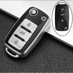 Oem Leon Ibiza Polo Golf Passat Jetta Scirocco Tiguan Lüks Anahtar Koruma Kabı Kılıfı Gümüş Renk