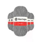 OEM MDN-NEW01323 5 Adet Kristal Çift Katlı El Örgü Lif İpi Açık Gri K1001 - Kartopu Mudanis