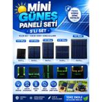 OEM Mini Güneş Paneli Seti 5’li Solar Panel Paketi (1.5V / 4.2V / 12V)