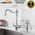 OEM Mutfak Evye Bataryası Dual Flow Su Arıtma Çıkışlı Bide Fiskiyeli Yeni Tasarım Krom 7 Yıl Garantili