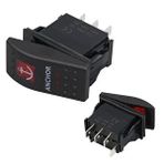 OEM Powermaster Çapa Irgatı Sembollü Yaylı Işıksız 4 Pinli On-off 12-24v Marin Switch