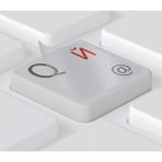 OEM Rusça Klavye Etiketi Şeffaf Arka - Russian Keyboard Sticker Transparent - Kırmızı
