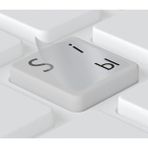 OEM Rusça Klavye Etiketi Şeffaf Arka - Russian Keyboard Sticker Transparent - Siyah