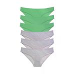 OEM RYL-EKO6026 6 Adet Süper Eko Set Likralı Kadın Slip Külot Yeşil Gri