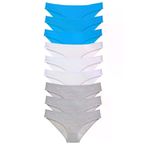 OEM RYL-EKOM9012 9 Adet Süper Eko Set Likralı Kadın Slip Külot Gri Beyaz Mi