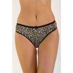 OEM RYL-LEO10001 Leopar Desenli Likralı Yumuşak Dokulu Kadın Slip Külot