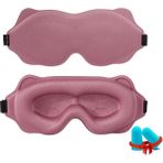 OEMG 3D Uyku Maskesi Gözler Için Hafif Uyku Maskesi Engelle Seyahat Göz Farı Gözü Göz Maskesi Gece Nefes Alabilir Slaapmasker Renk: Pembe (Yurt Dışından) - Parçalı Set