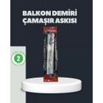 OEMTR Balkon Demiri Çamaşır Askısı Kare Demirlere Uygun Dayanıklı Tasarım - Çok Renkli