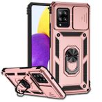 OEURVQO Galaxy A42 5G Samsung A42 5G için Kılıf Askeri Ağır Hizmet Kılıfları Dahili Slayt Kamera Koruma Kılıfı Samsung Galaxy A42 5G için 360 Dönebilen Stand Kılıfı (Gül Altın)