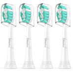 Ofashu Philips Sonicare DiamondClean W C1 C2 G2 4100 5100 6100 9024 6064 ile Uyumlu Elektrikli Diş Fırçası Yedek Başlıkları, Beyaz, 4 Sonik Fırça Başlığı