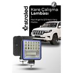 Off Road 12-24 Volt Kare Sis Farı Drl Mavi 4 Inç 126 W Oto Çalışma Lambası