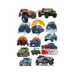 Off Road 4x4 Sticker Set 2 12 Parça Telefon, Tablet, Defter, Laptop Sticker