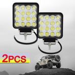 Off Road Sis Farı - Lamba 16 Led Kare Çalışma Lambası 2 ADET