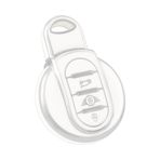 OFF WE GO BMW Anahtarlık Kılıfı, Yumuşak TPU Koruma Anahtarlık Kılıfı BMW Mini Cooper F54 F55 F56 F57 F60 Akıllı Uzaktan Araba Anahtarı Kabuk Tutucu Aksesuarları (Gümüş Beyaz)