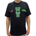 Off White Erkek Yuvarlak Yakalı Yazılı Baskılı Kısa Kollu Siyah Tişört Ety-Wht - XL