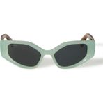 Off-White OERI063 5907 54-19 Kadın Güneş Gözlüğü – Mavi Cat Eye Çerçeve & Füme Mat Cam