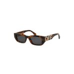 Off White Oeri124 Oval Leopar Kadın Güneş Gözlüğü