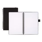 Office Depot® Marka Sert Kapaklı Premium İş Defteri, Küçük, 5 1/2" x 8 1/2", 1 Konu, Dar Çizgili, 120 Sayfa (60 Yaprak), Siyah