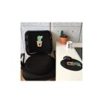 Office Küp 3'lü Ofis Seti Bel Yastığı Kahve Bardağı Mouse Pad Siyah Kaktüs