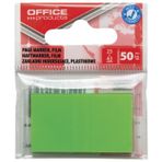 Office Products 14223431-02 Index yapışkan şeritler, standart tablet, çıkartma, yer işareti/yeşil/mini yapışkan marker, 60 μm polipropilen folyodan / 25x43 mm / 1x50 yaprak/metin şeritleri yazılabilir