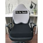 Officekup Visco Gamer Oyuncu Bel Yastığı ve Kare Oturma Minderi 2'li Set Gri I'll Be Back Marble