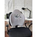 Officekup X-Large Visco Bel Destek Gamer Oyuncu Koltuk Yastığı Gri- Koala