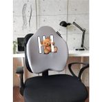 Officekup X-Large Visco Bel Destek Gamer Oyuncu Koltuk Yastığı- Gri Tedy Bear