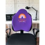 Officekup X-Large Visco Bel Destek Gamer Oyuncu Koltuk Yastığı- Mor Radiate
