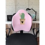 Officekup X-Large Visco Bel Destek Gamer Oyuncu Koltuk Yastığı- Pembe Cactus