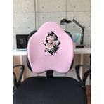 Officekup X-Large Visco Bel Destek Gamer Oyuncu Koltuk Yastığı- Pembe Flowerduet