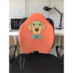 Officekup X-Large Visco Bel Destek Gamer Oyuncu Koltuk Yastığı-Turuncu Dogs Out