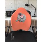 Officekup X-Large Visco Bel Destek Gamer Oyuncu Koltuk Yastığı Turuncu Elephant Bee Fil