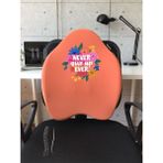 Officekup X-Large Visco Bel Destek Gamer Oyuncu Koltuk Yastığı-Turuncu Never Give Up