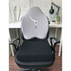 Officekup X-Large Visco Gamer Oyuncu Bel Yastığı ve Visco Kare Oturma Minderi 2'li Set Gri Astronot