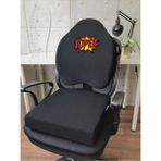 Officekup X-Large Visco Gamer Oyuncu Bel Yastığı ve Visco Kare Oturma Minderi 2'li Set Siyah Süper