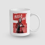 Offo Bella Ciao Yazılı La Casa De Papel Beyaz 300 ml Bardak Kupa
