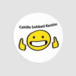 Offo Cahille Sohbeti Kestim Yazılı Sticker - Beyaz - 1 Adet
