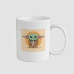 Offo Kahve İçen Yoda Tasarımlı Beyaz 300 ml Bardak Kupa