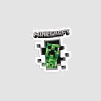 Offo Minecraft Oyunu Creeper Figürlü Beyaz Laptop Sticker