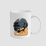 Offo Pubg Oyunu Kask Figürlü Beyaz 300 ml Bardak Kupa