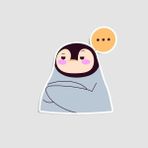 Offo Sözün Bittiği Yer Penguen Tasarımlı Sticker - Beyaz - 1 Adet