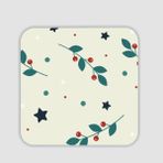 Offo Yılbaşı Çiçeği Tasarımlı Kare 10x10 cm Bardak Altlığı
