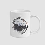 Offo Ying Yang Cats Tasarımlı Beyaz 300 ml Bardak Kupa