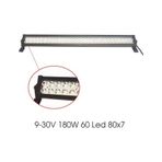 Offroad Led Bar 80 cm 180 W 60 LED Delici/yayıcı Beyaz Işık Tepe Lamba Tavan Panjur Projeksiyon