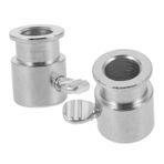 OFFSCH 2 Set Barbekü ızgara Aksesuarları Et Lokantası Şiş Durdurucu Et Lokantası Temini Yeniden Kullanılabilir Tükürük Durdurucular Tükürük Tıpaları Silver Krom Kaplı Demir