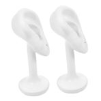 OFFSCH 2pcs Reçine Kulak Modeli Simüle Kulak Kalıpları Küpe Ekran Stand Insan Kulak Şeklindeki Takı Organizatör Mücevher Mağazaları Canlı Akış Fotoğrafçılığı Beyaz