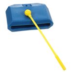 OFFSCH Davul Aksesuarları Çocuklar Müzikal İnek Çanı Seti Plastik Vurmalı Çalgı 13cm X 9cm Mavi Kare Eğitici Oyuncak