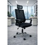 Ofis Çalışma Sekreter Ders Çalışma Fileli ve Fonksiyonel Döner Koltuk, Ergonomik Tasarım, Döner Mekanizma Başlık ve Yıldız Ayaklı