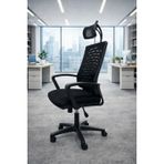 Ofis Çalışma Sekreter Ders Çalışma Fileli ve Fonksiyonel Döner Koltuk, Ergonomik Tasarım, Döner Mekanizma Krom Ayak Başlıklı