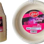 Ofis Catering Piknik Davet Doğum Günü Omeyva Sofra Seti - 25 Kişilik Krem Tabak Bardak Takımı